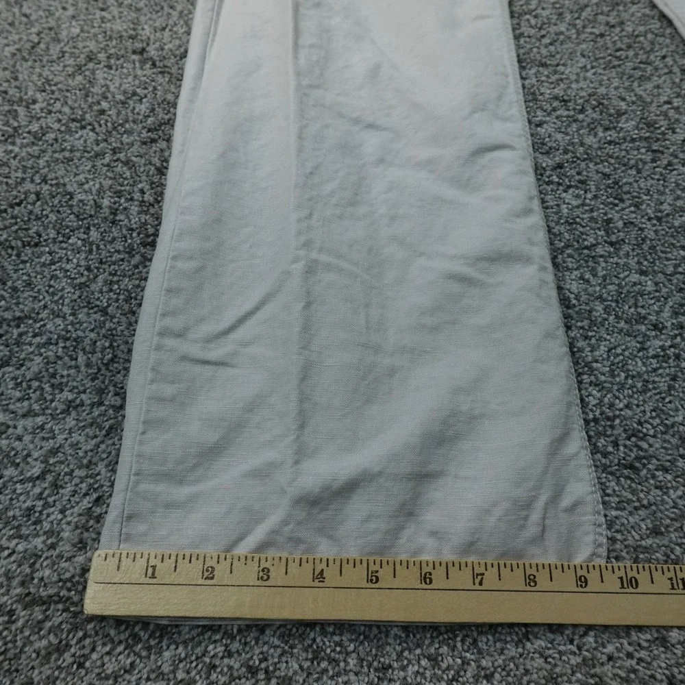 Banana Republic Pants Mens 38X32 Gray Linen Straight Chino Trouser Flat Front